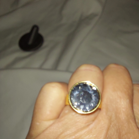 LOUIS VUITTON Over the Rainbow Ring Black Swarovski Crystal Sz L - Picture 9 of 12